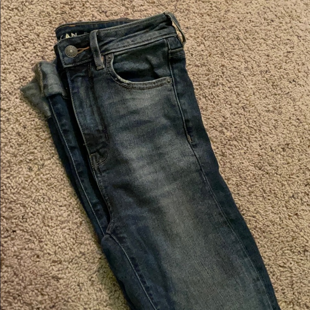 AE high rise flare ripped pants
